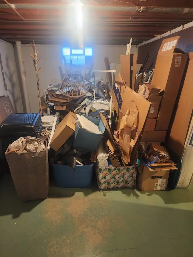 Roll-off dumpster container at job site for Cleanout Dumpster Rental in East Huntingdon